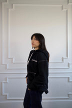R2R FULL-ZIP HOODIE — BLACK