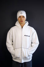 R2R FULL-ZIP HOODIE — OFF-WHITE